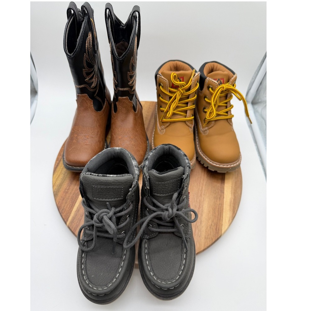 Boys Boot Bundle Size 11T Rollda /Size 10 Levis /Size 10 Avalanche    0327